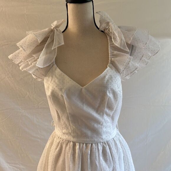 Vintage Cardi Jones polka dots ivory maxi dress - Picture 6 of 15